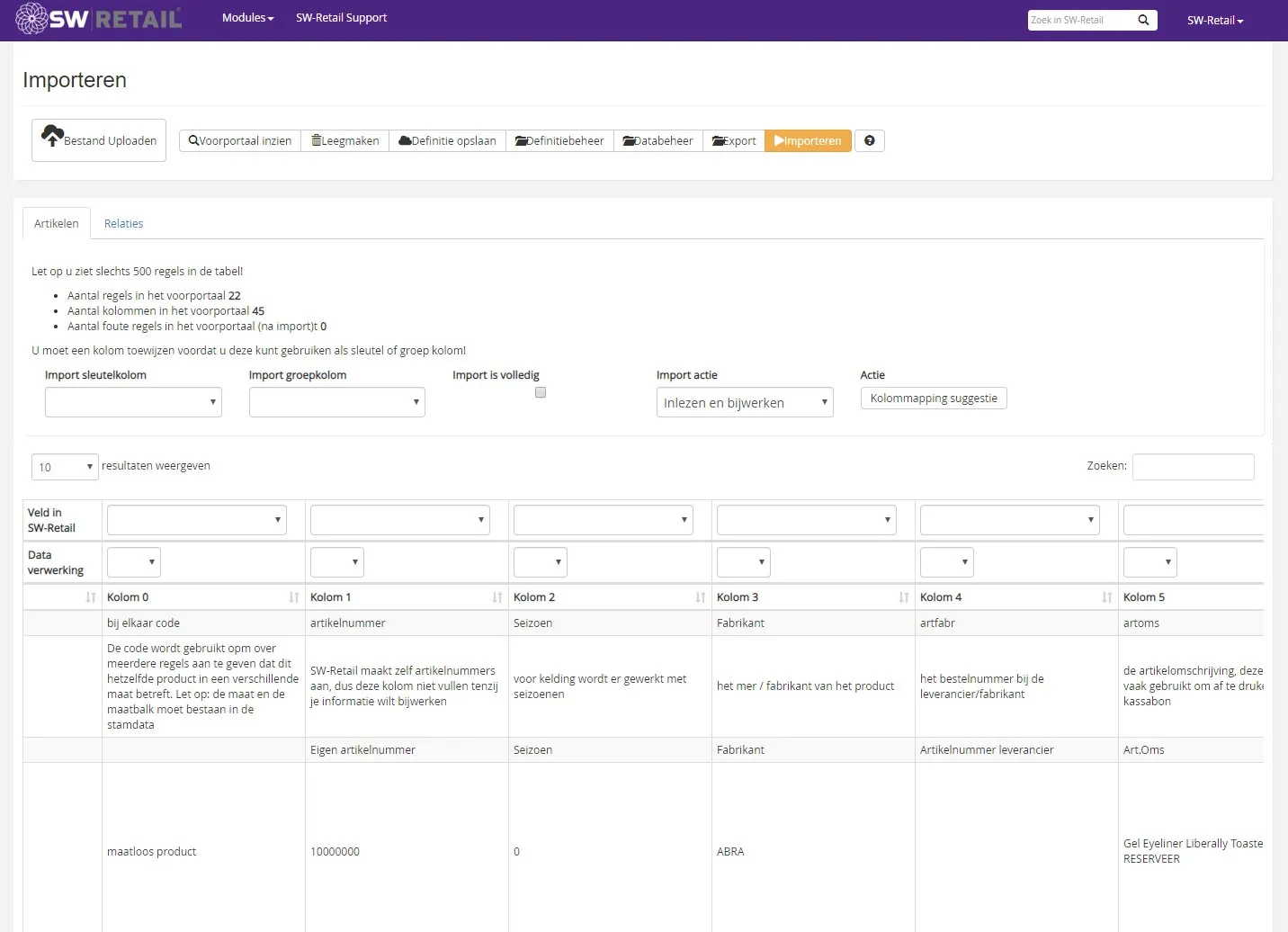 Import module
